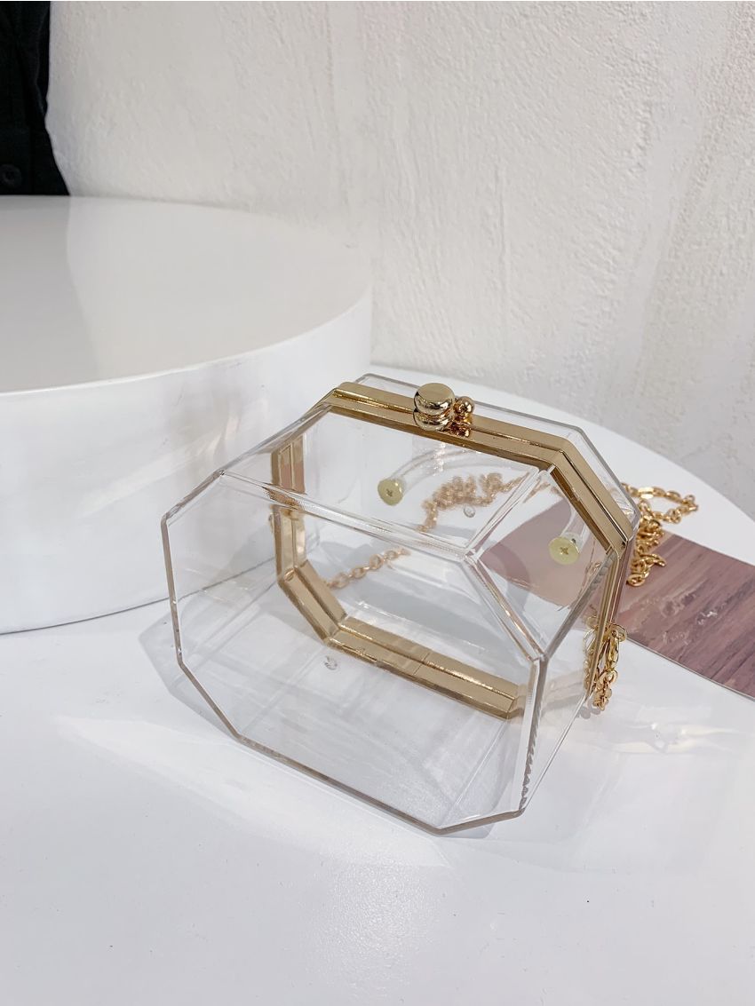Mini Clear Chain Box Bag