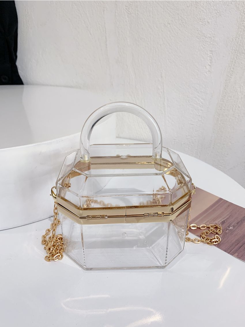 Mini Clear Chain Box Bag