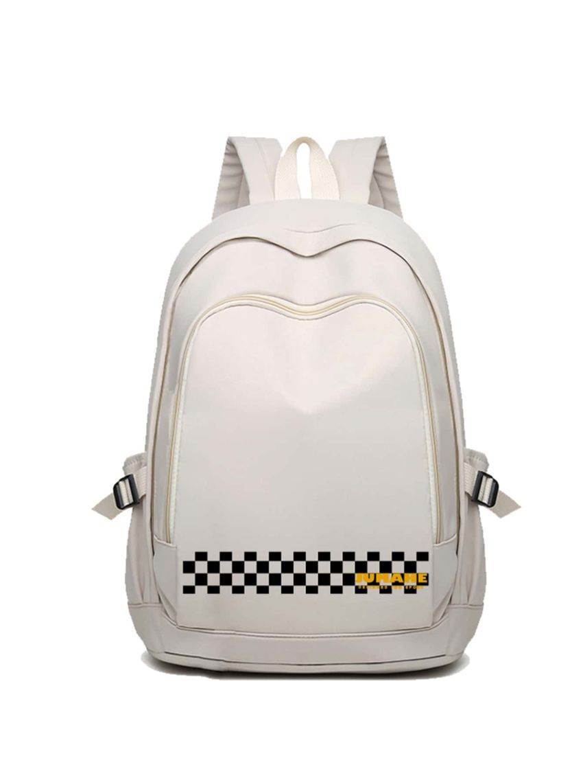 Checkered Graphic Large Capacity Backpack