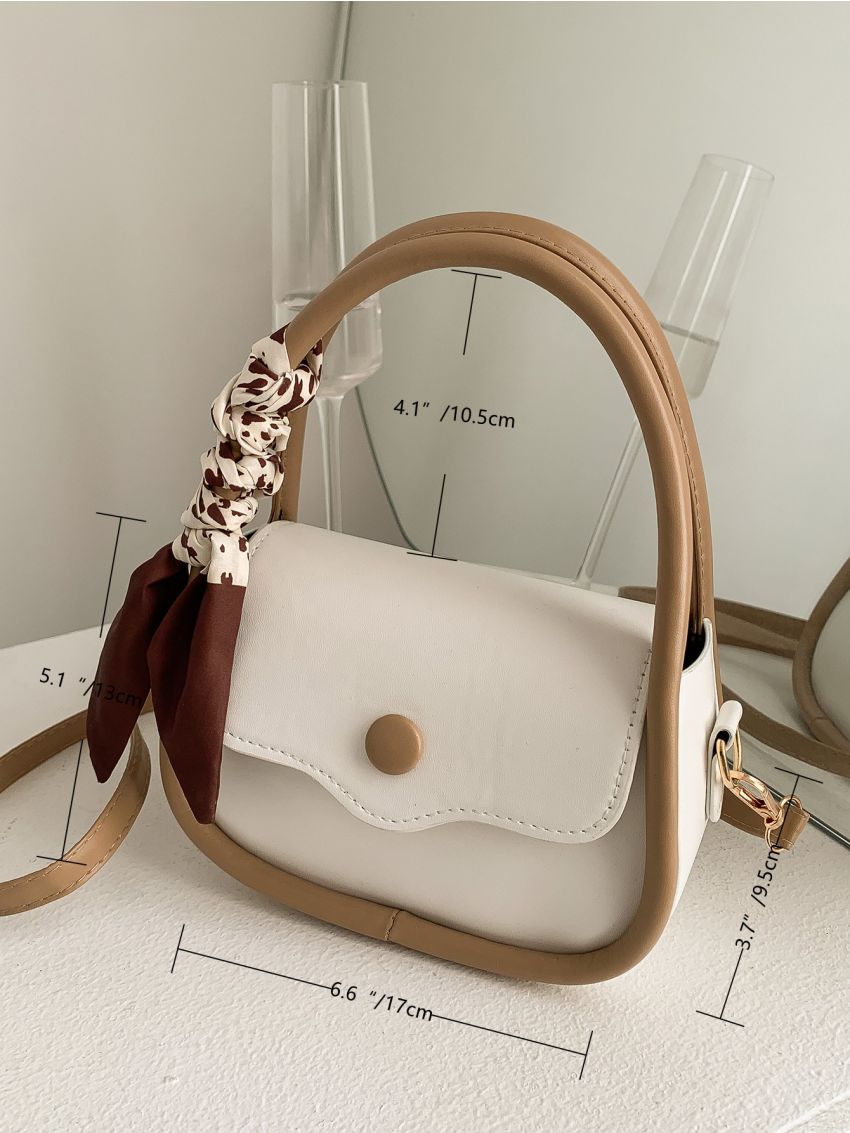 Mini Twilly Scarf Decor Flap Saddle Bag