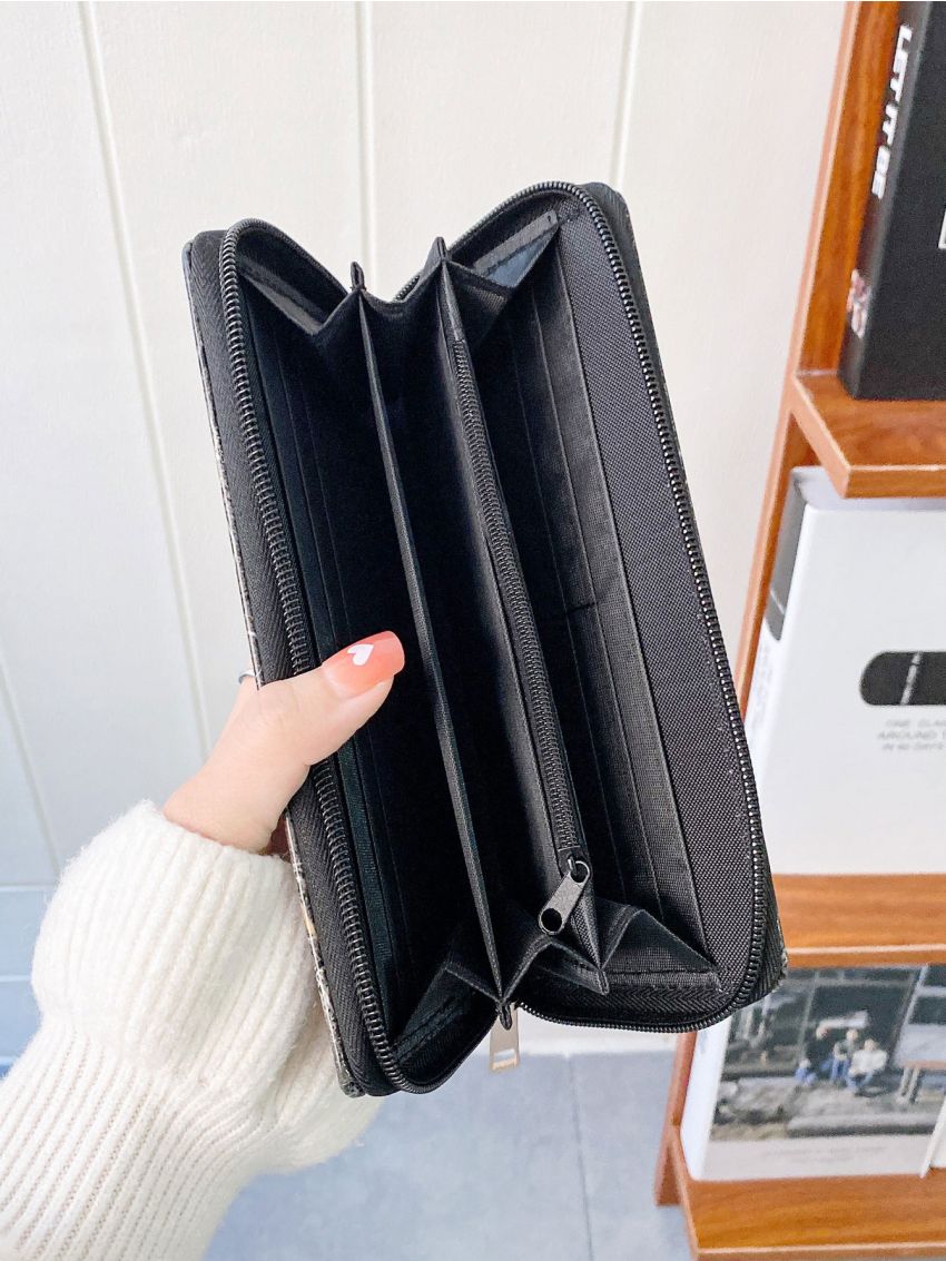 Marble Pattern Long Wallet