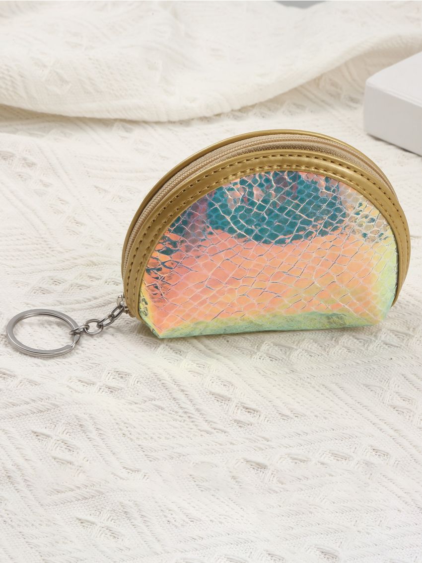 Holographic Snakeskin Pattern Coin Purse