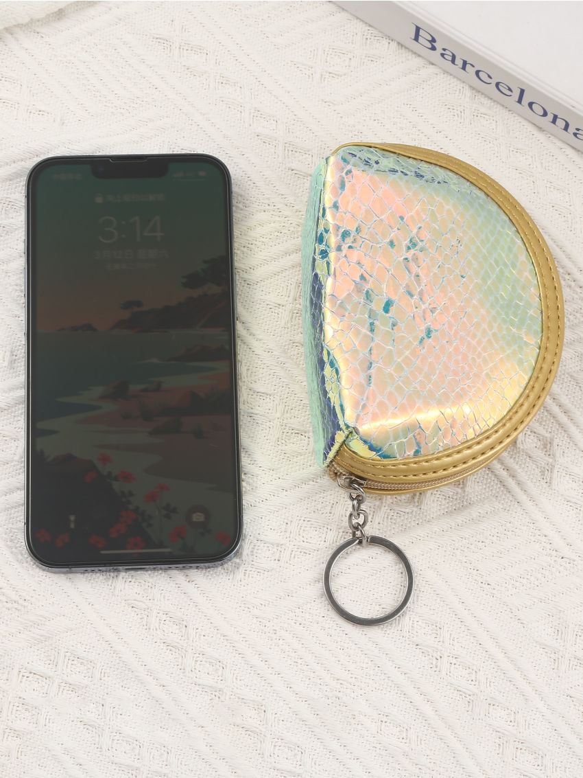 Holographic Snakeskin Pattern Coin Purse