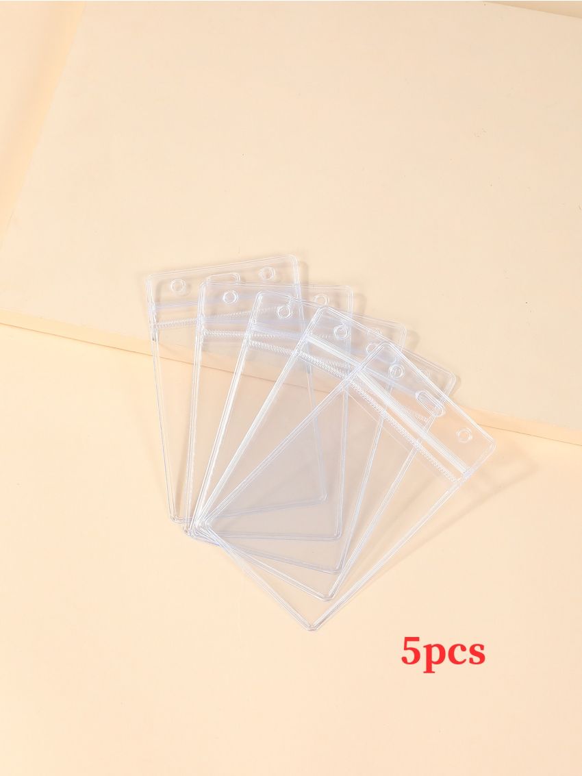 5pcs Clear Card Holder