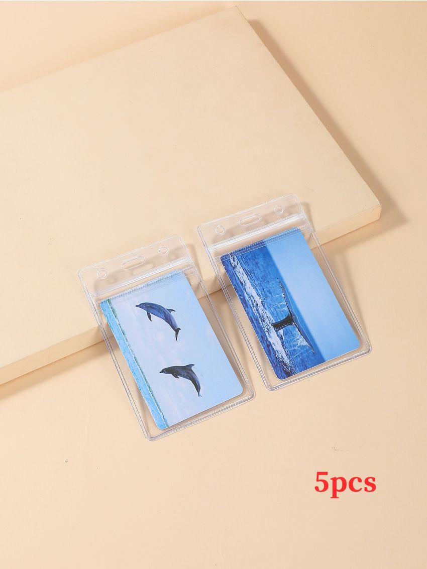 5pcs Clear Card Holder