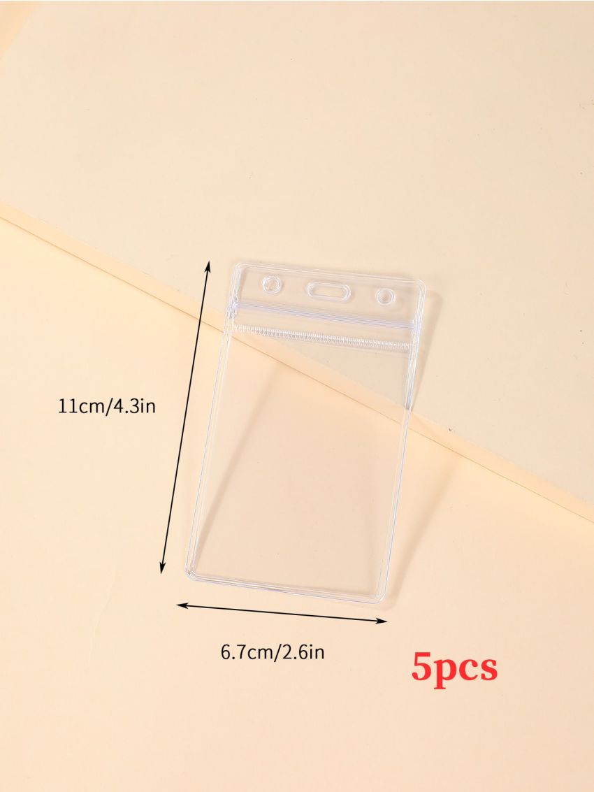5pcs Clear Card Holder