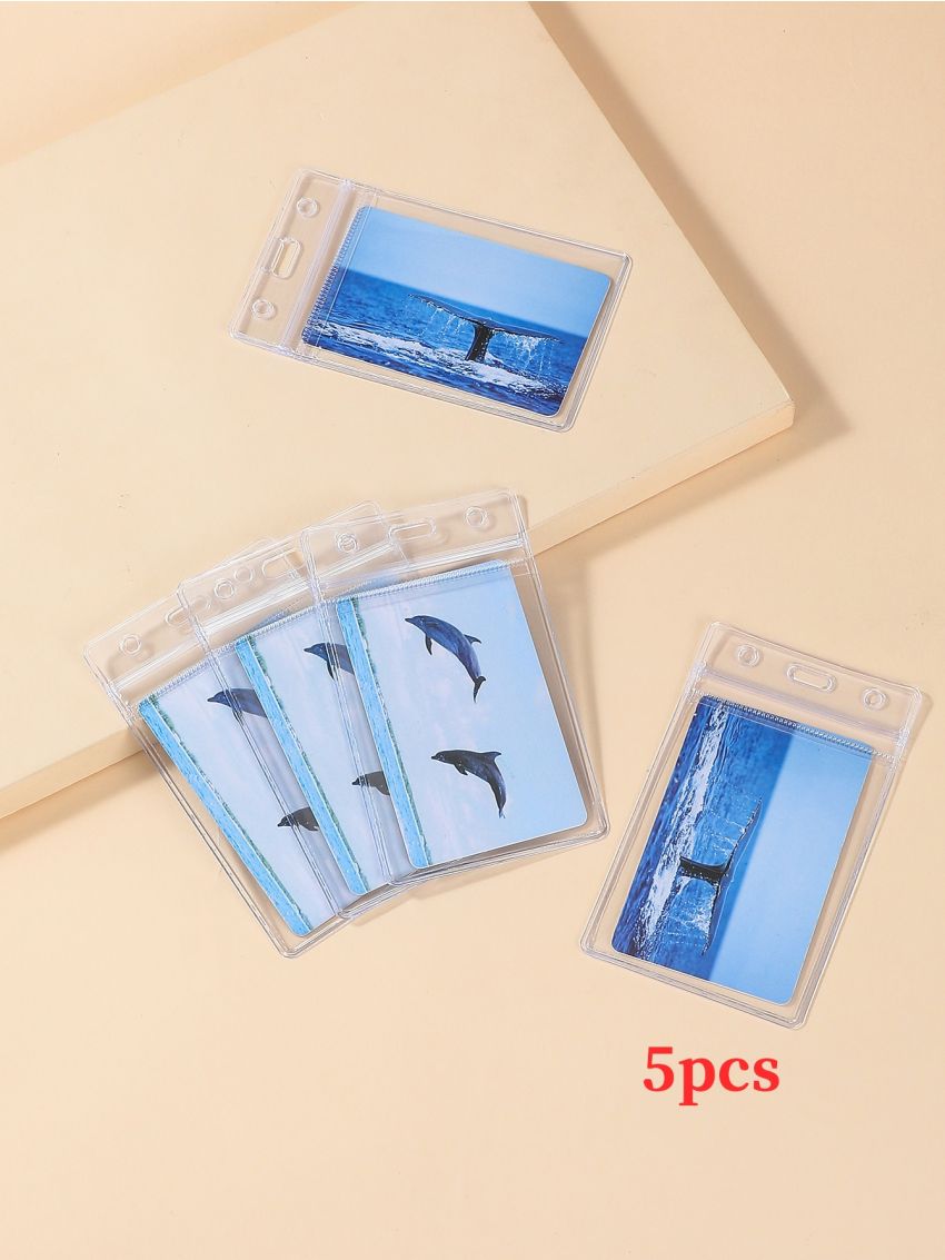 5pcs Clear Card Holder