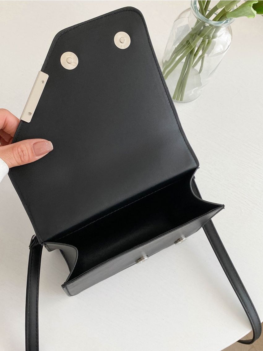 Mini Plaid Embossed Chain Decor Flap Square Bag