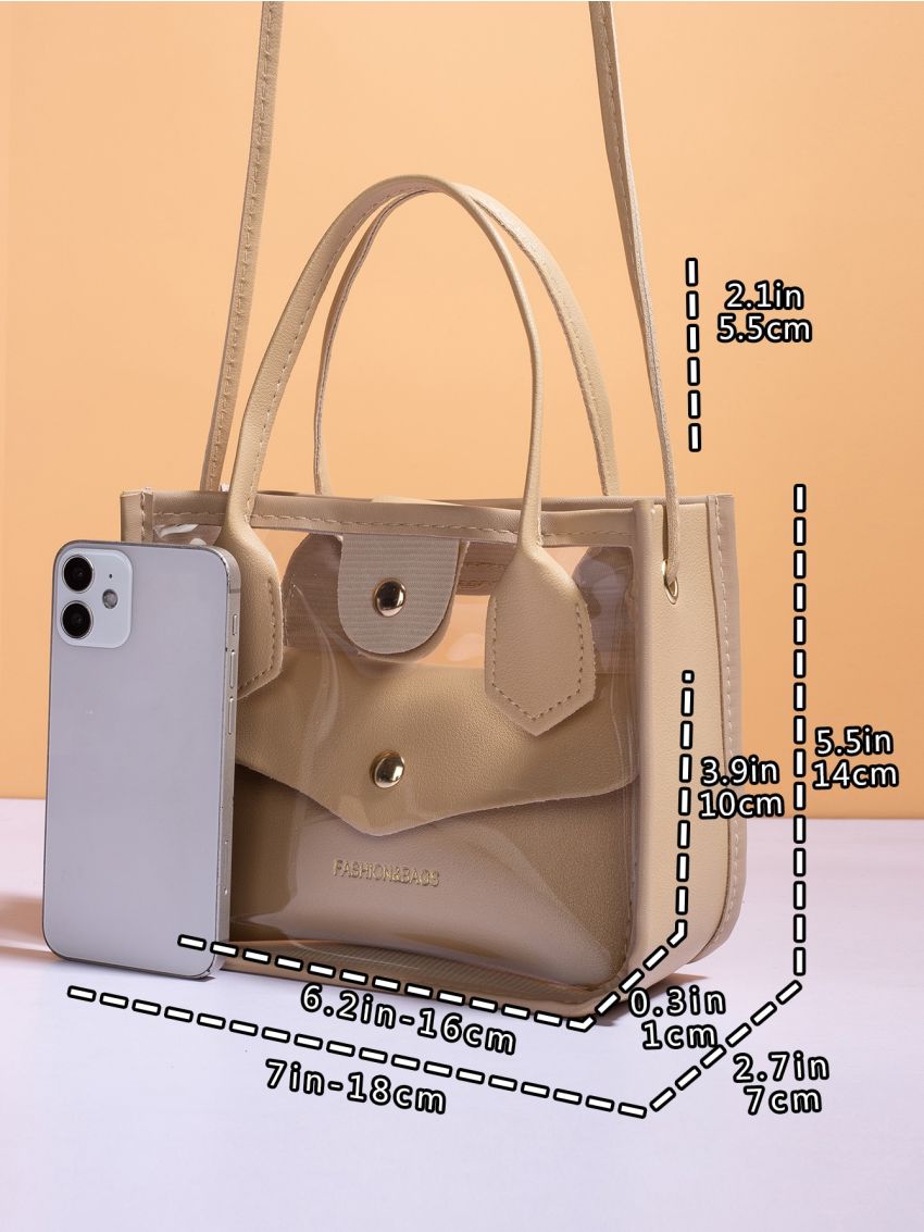 Mini Clear Square Bag With Inner Pouch