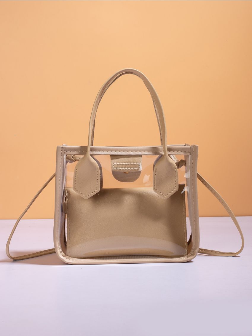 Mini Clear Square Bag With Inner Pouch