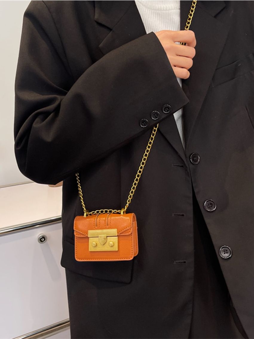 Mini Chain Flap Square Bag