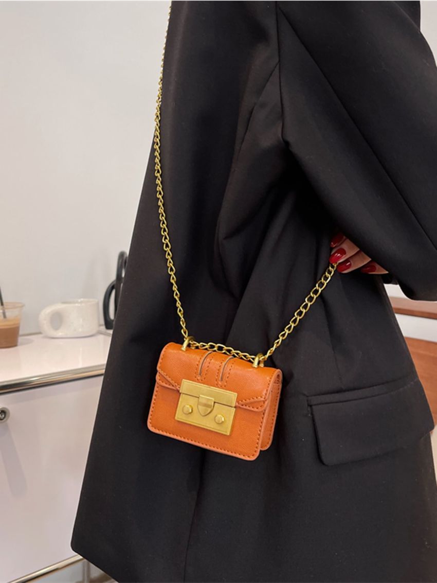 Mini Chain Flap Square Bag