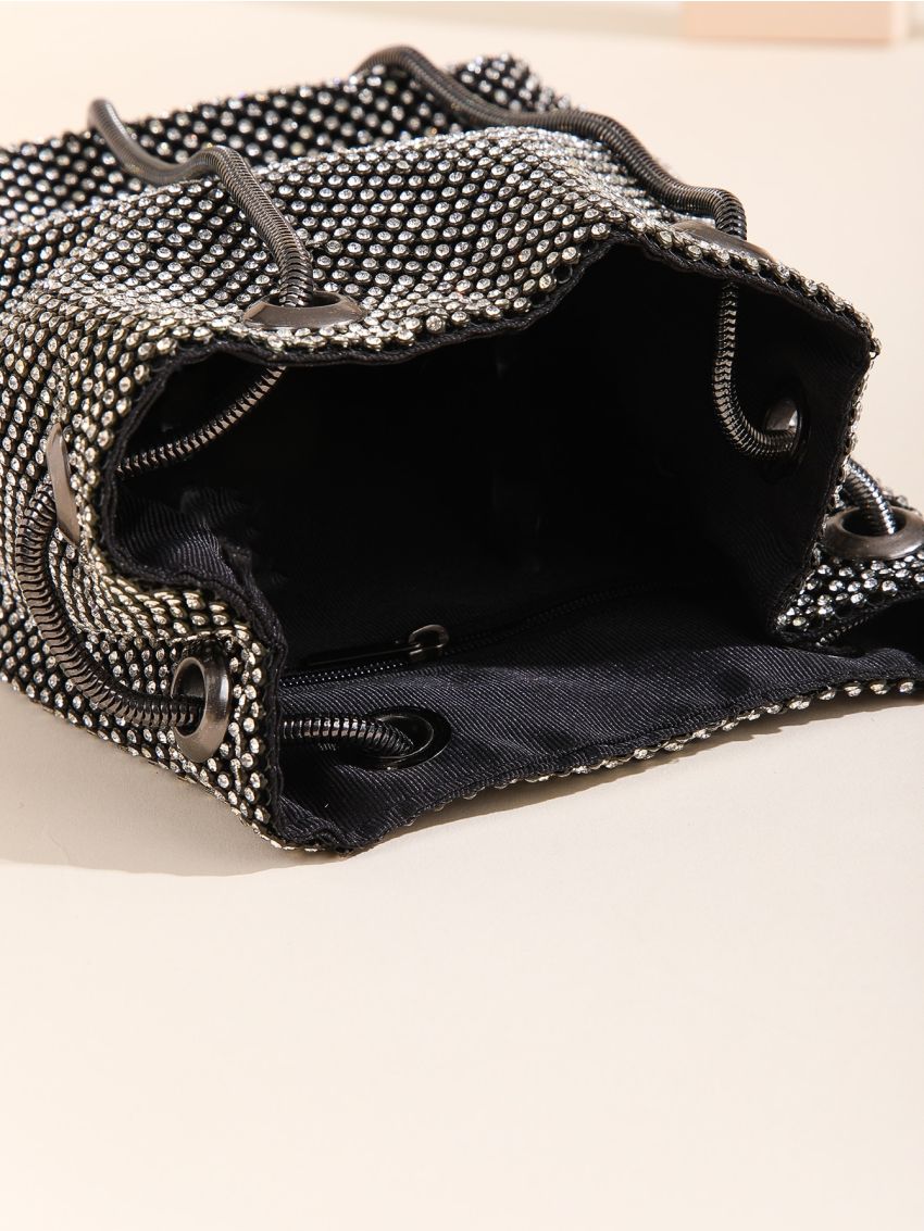 Mini Rhinestone Decor Bucket Bag