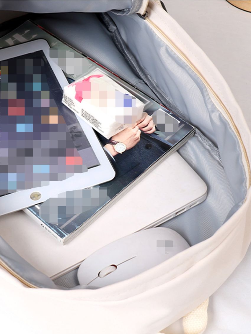 Checkered Graphic Large Capacity Backpack