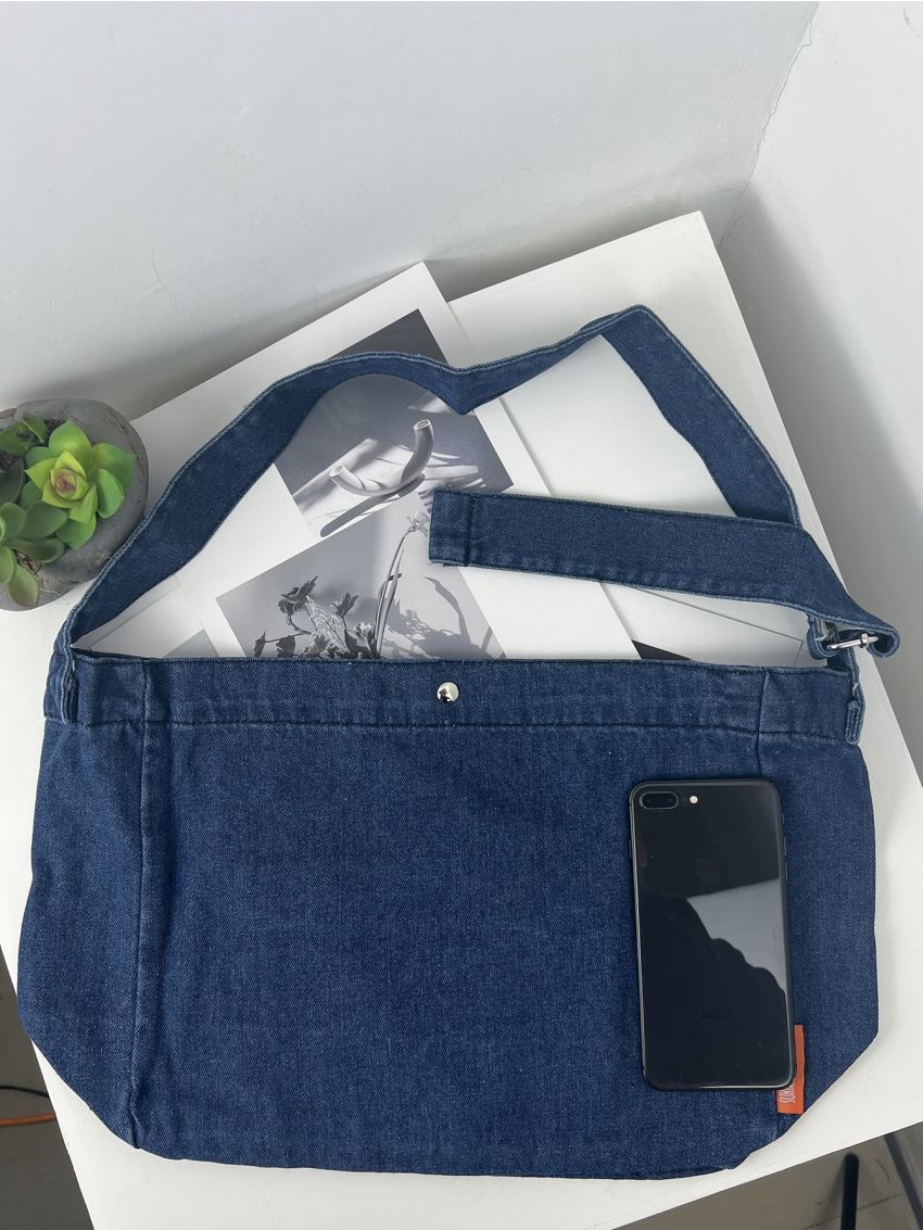 Denim Large Capacity Shoulder Tote Bag