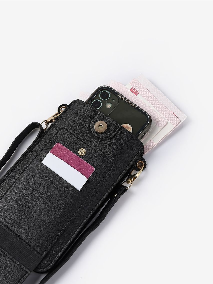 Letter & Bicycle Graphic Phone Wallet