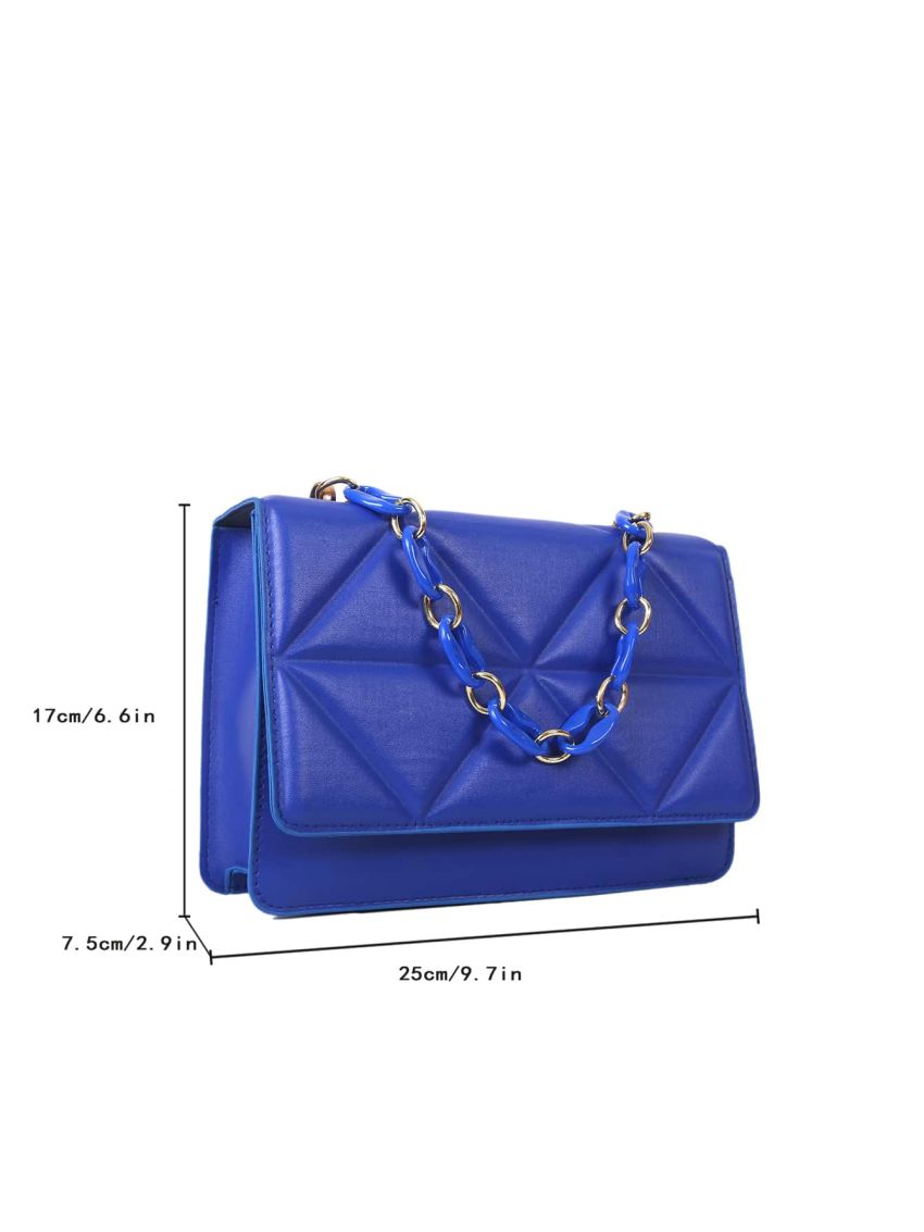 Minimalist Embossed Chain Square Bag