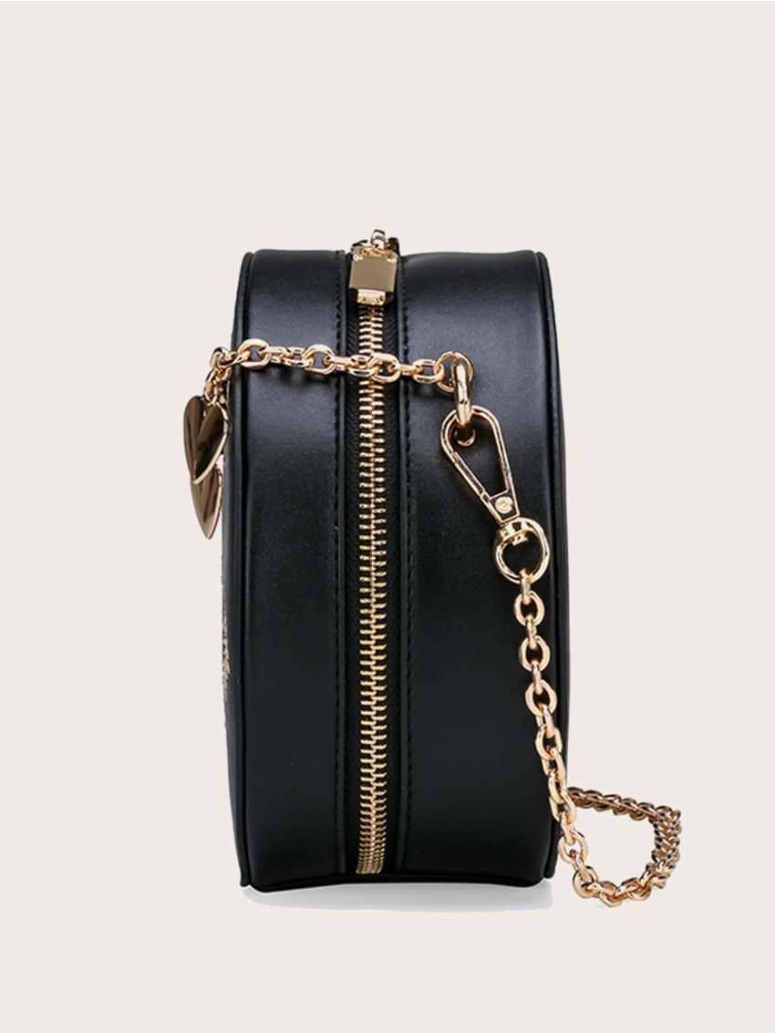 Mini Heart Decor Star Embroidery Crossbody Bag