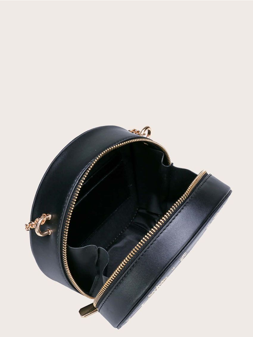 Mini Heart Decor Star Embroidery Crossbody Bag