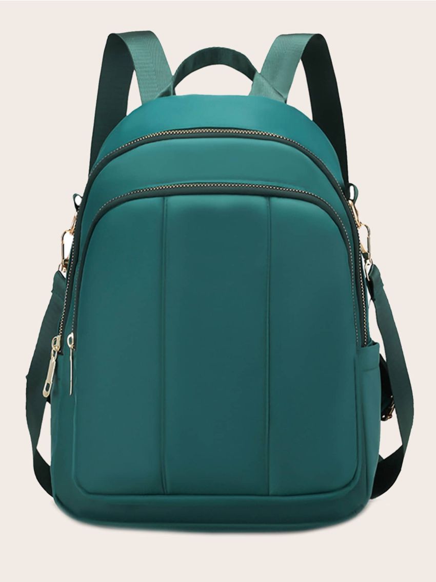 Minimalist Double Zipper Functional Backpack