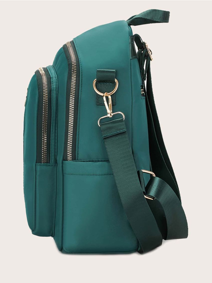 Minimalist Double Zipper Functional Backpack