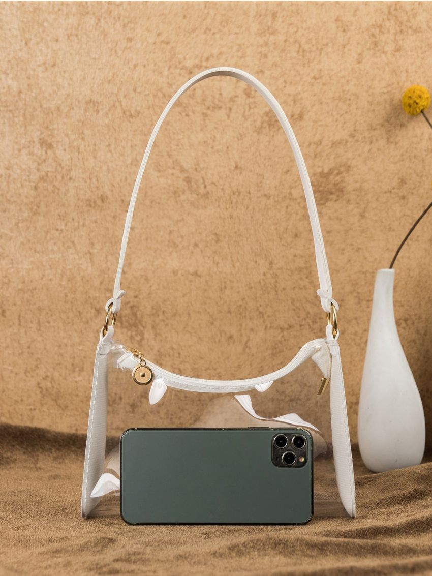 Minimalist Chevron Baguette Bag