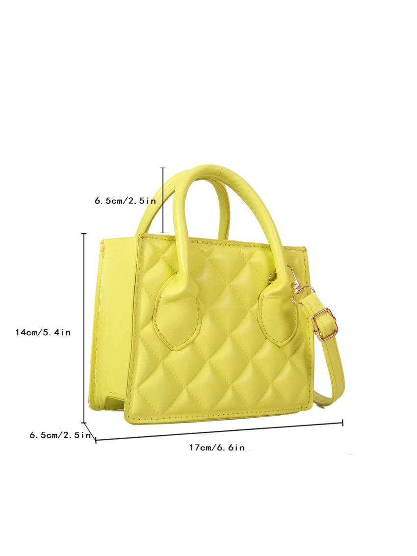 Mini Quilted Pattern Square Bag