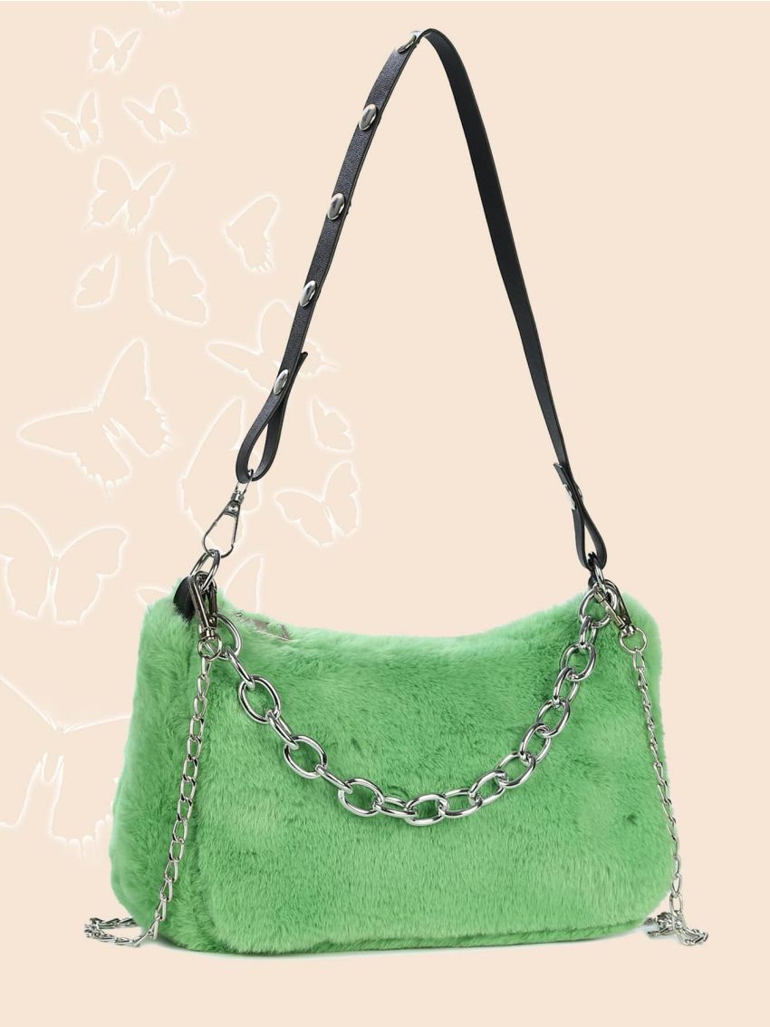 Chain Fluffy Shoulder Bag