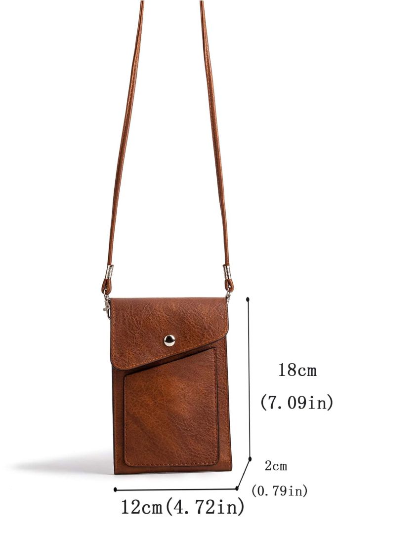 Studded Decor Flap Phone Wallet