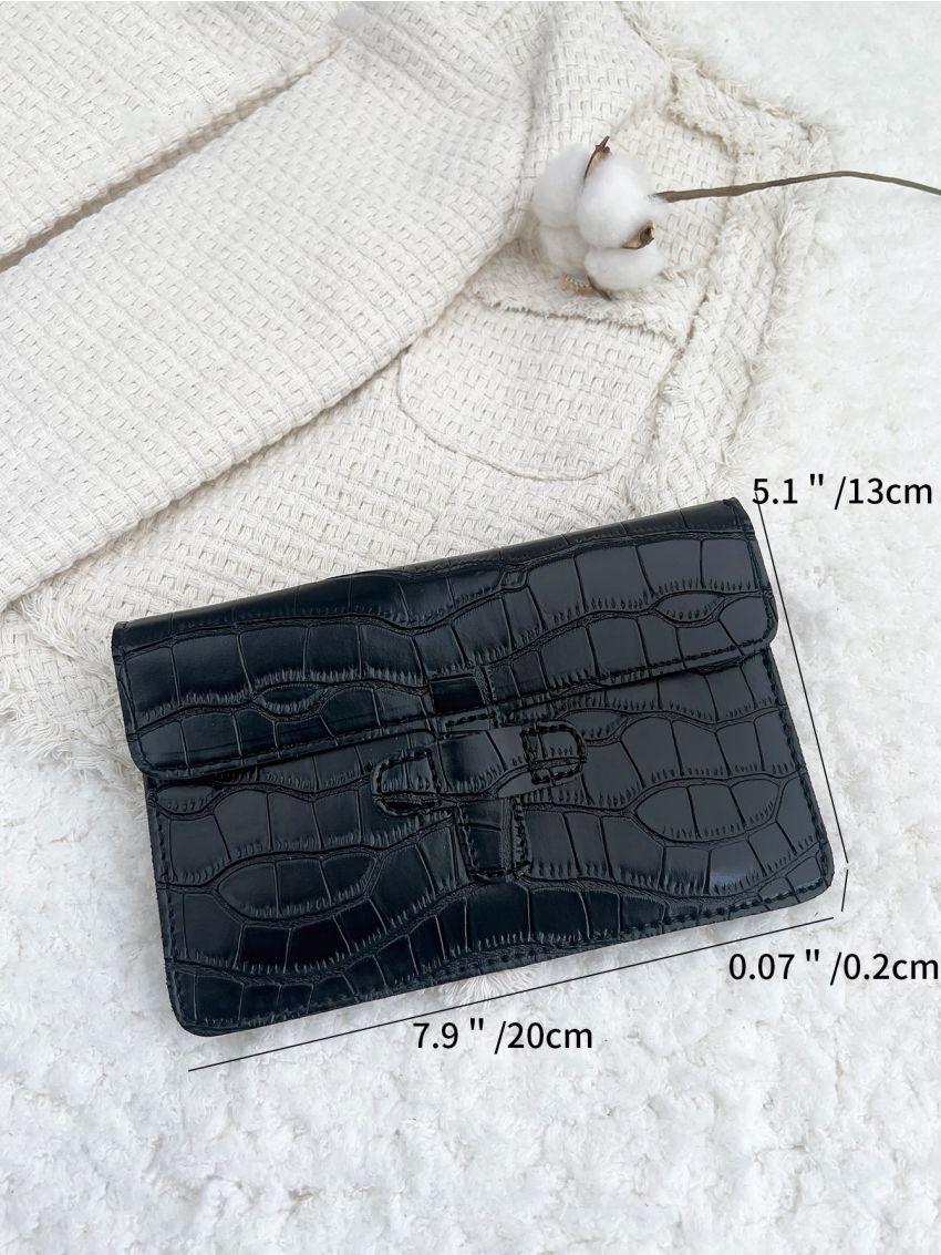 Mini Crocodile Embossed Square Bag