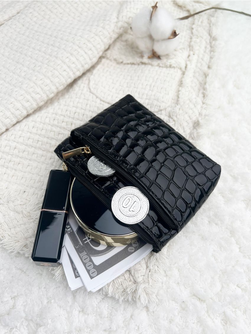 Crocodile Embossed Coin Purse