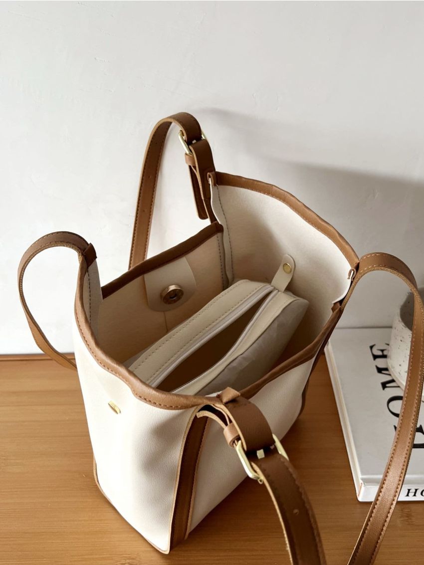 Two Tone Bucket Bag