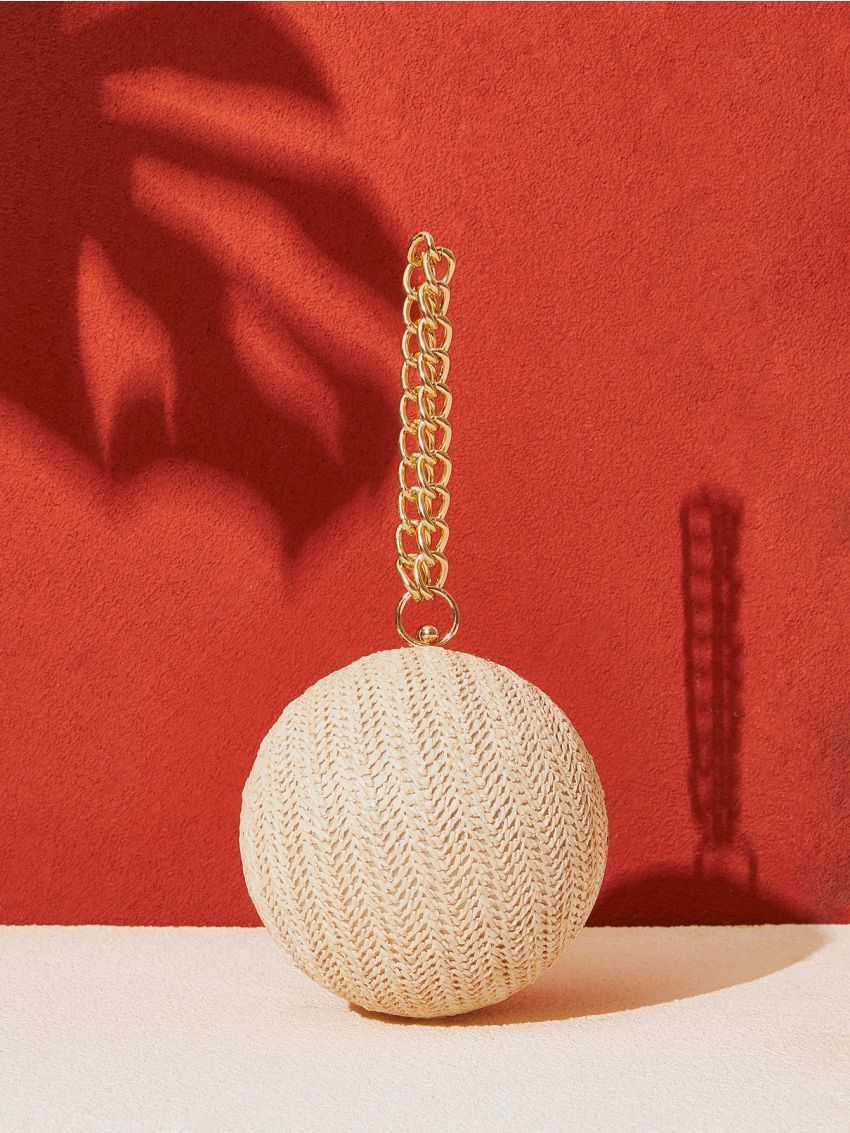 Mini Straw Circle Bag