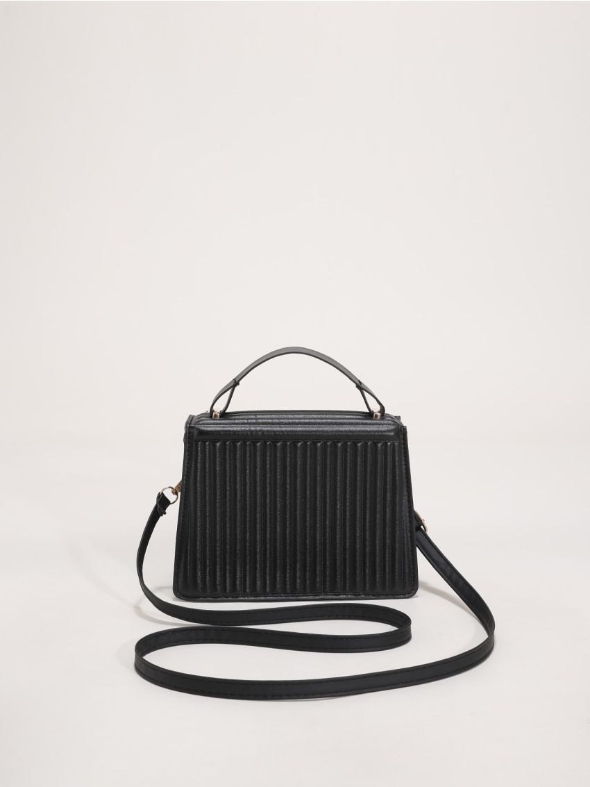 Mini Minimalist Chain Decor Square Bag With Purse