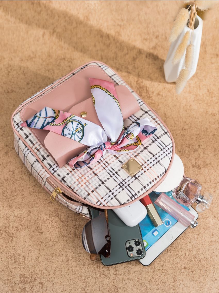 Plaid Pattern Classic Backpack