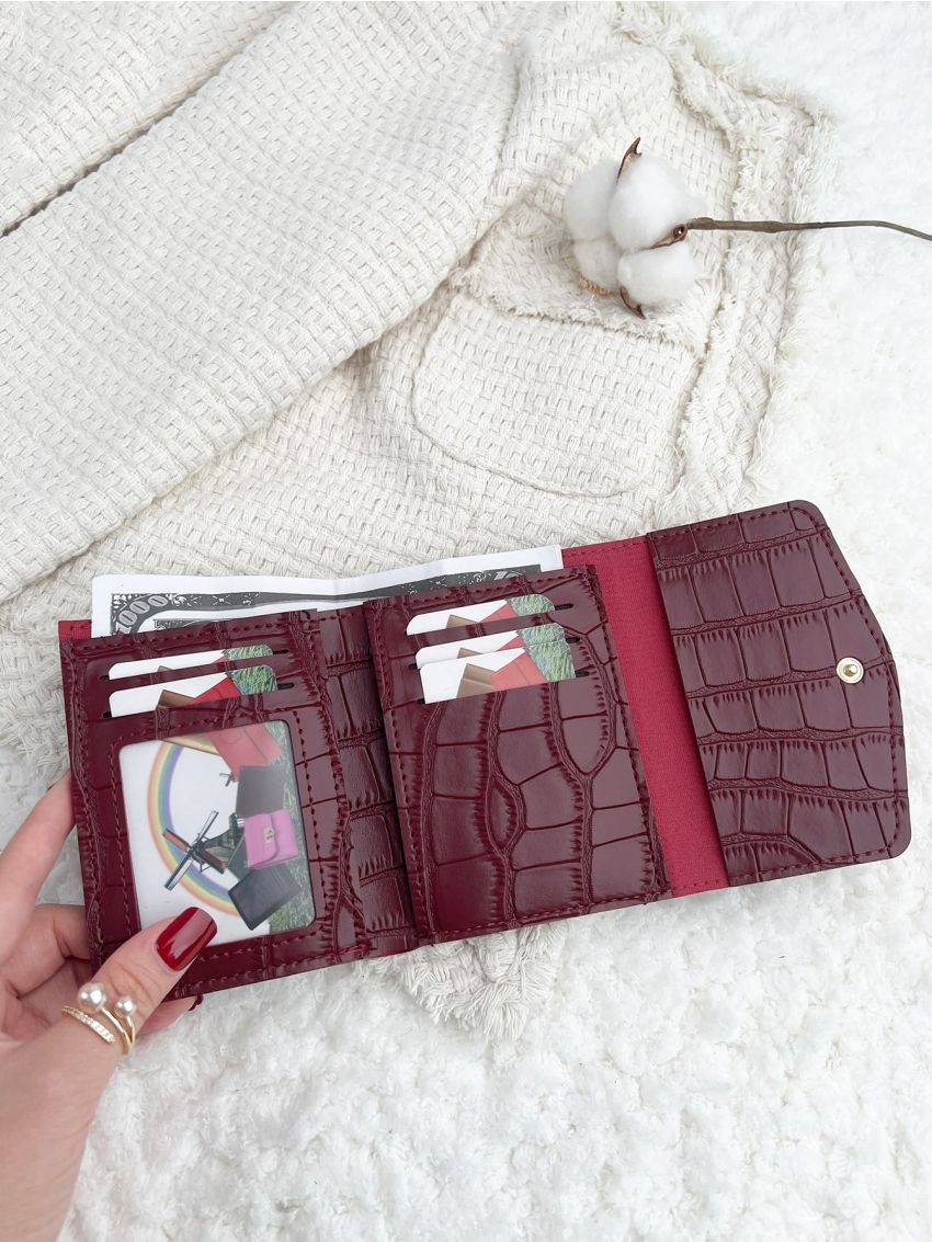 Crocodile Embossed Small Wallet