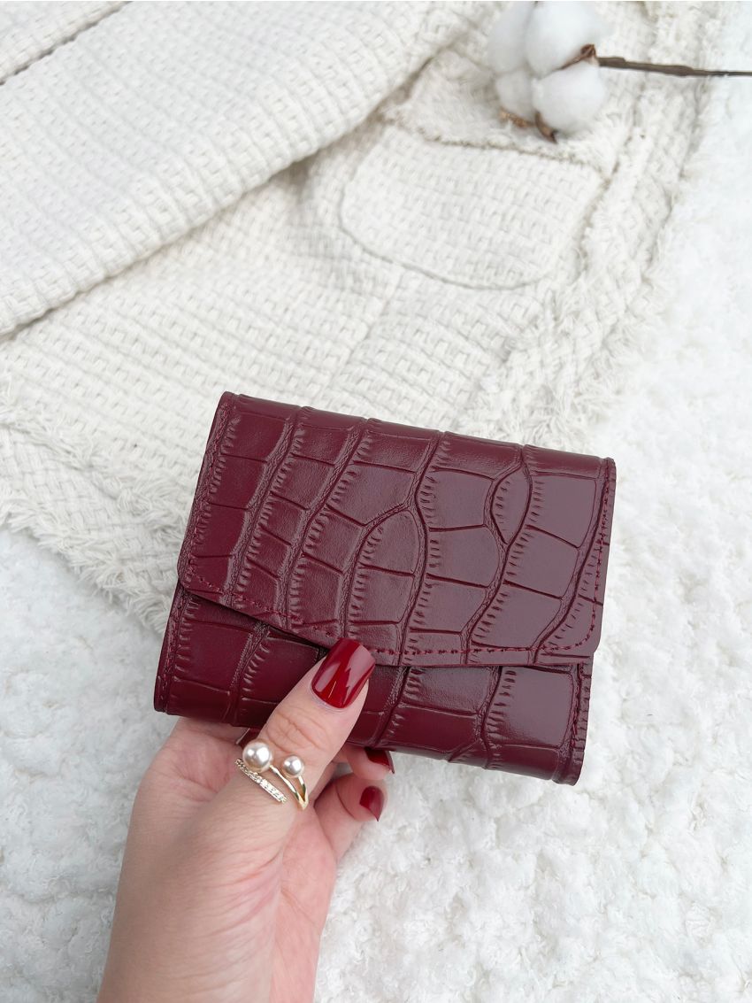 Crocodile Embossed Small Wallet