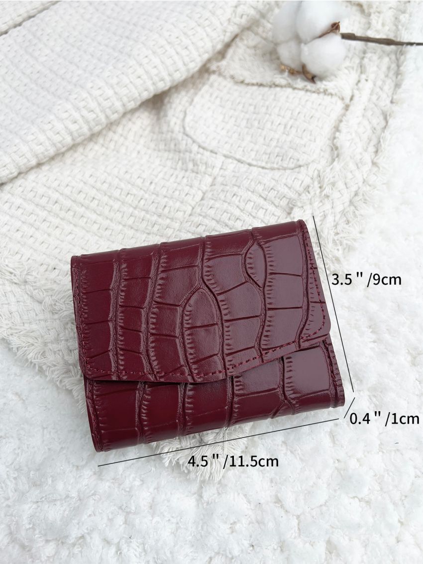 Crocodile Embossed Small Wallet