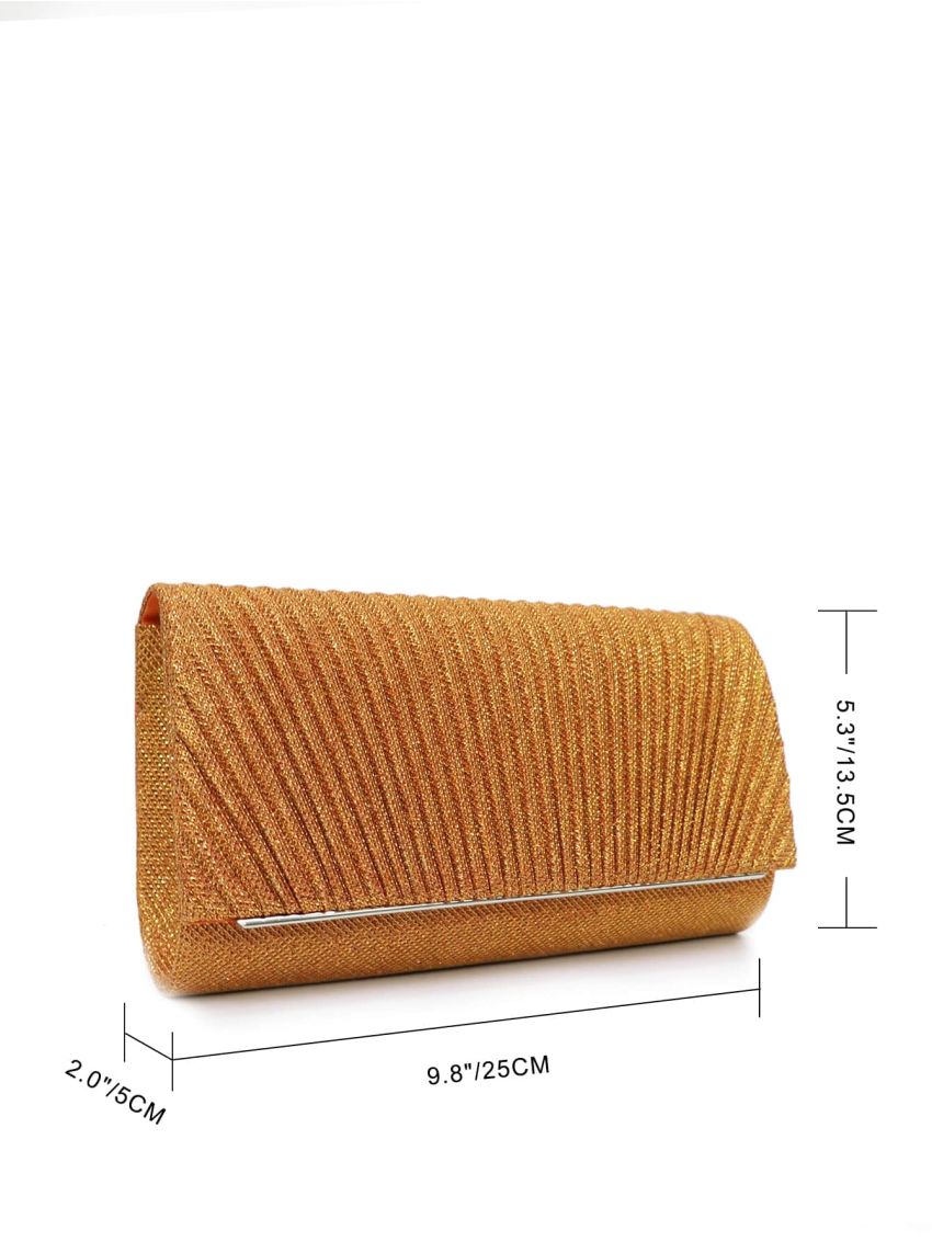 Glitter Flap Square Bag