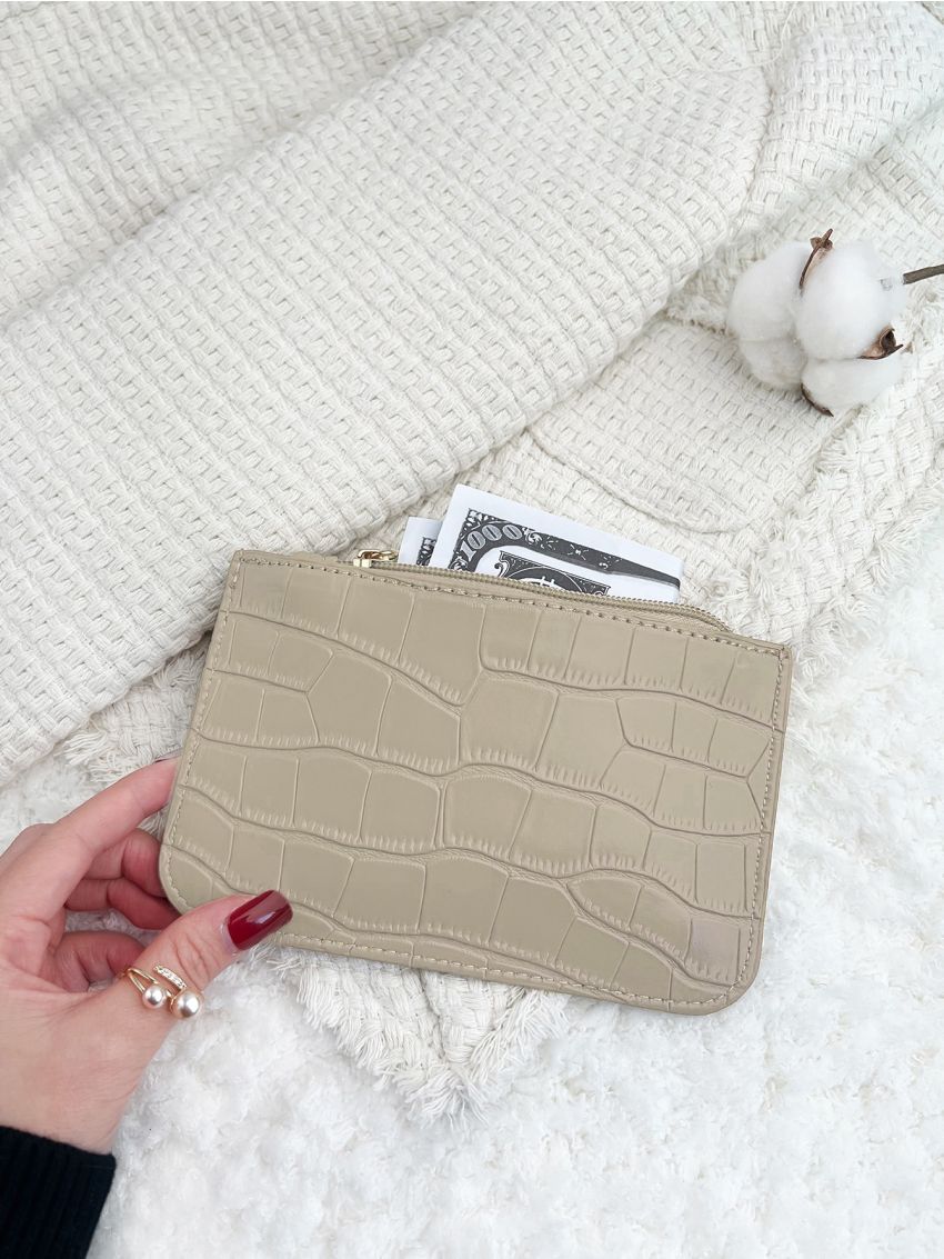 Crocodile Embossed Coin Purse