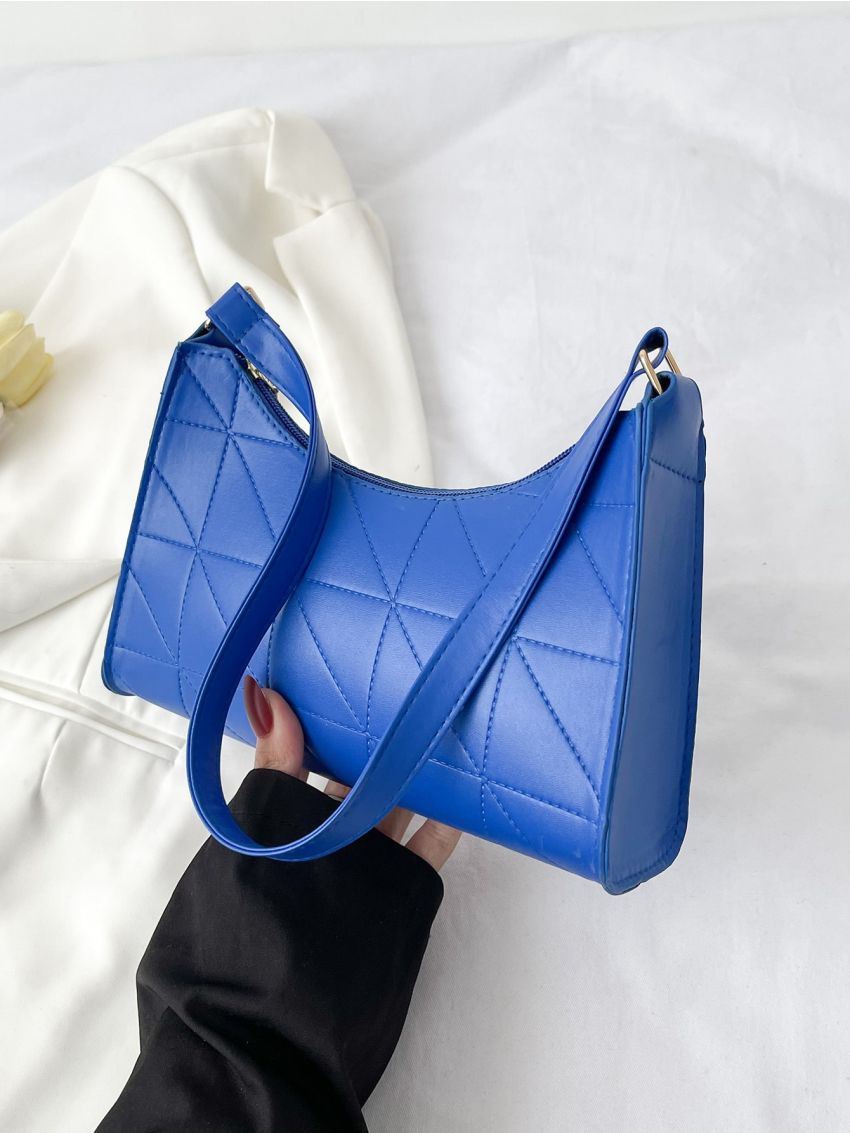 Minimalist Quilted Baguette Bag