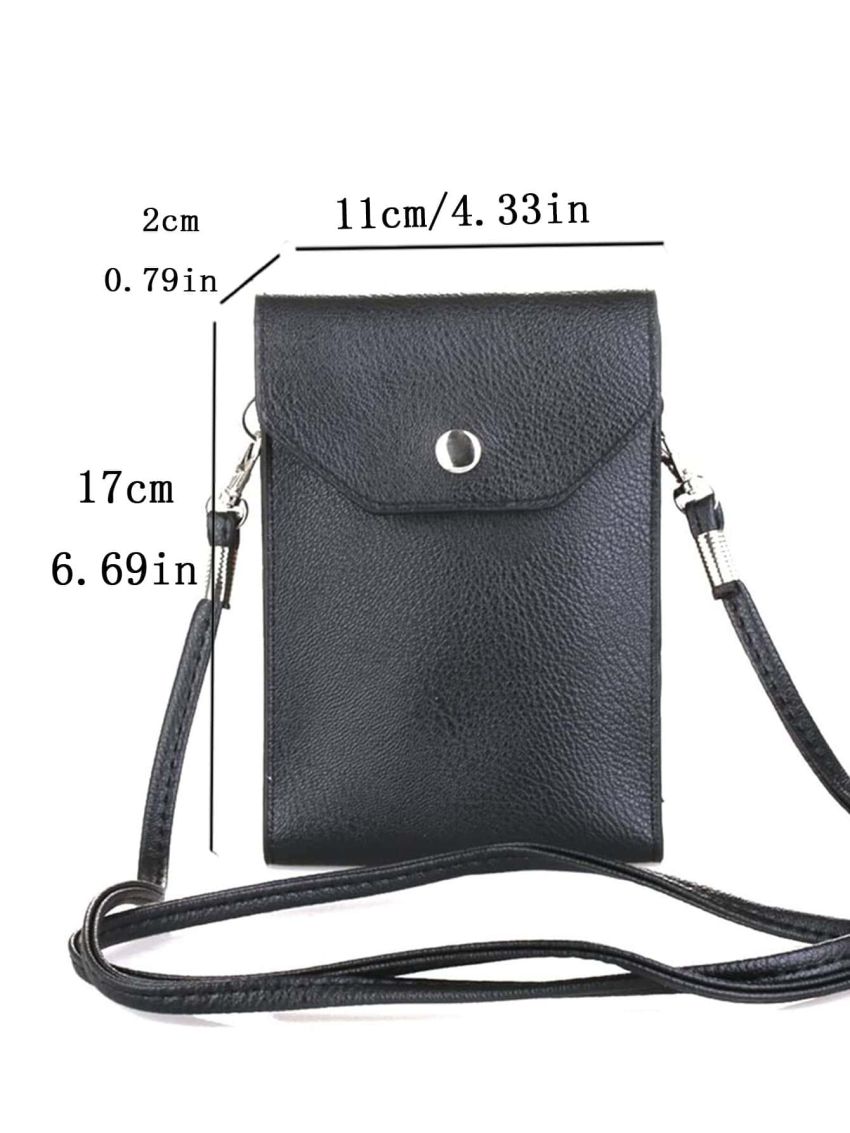 Snap Button Flap Phone Wallet