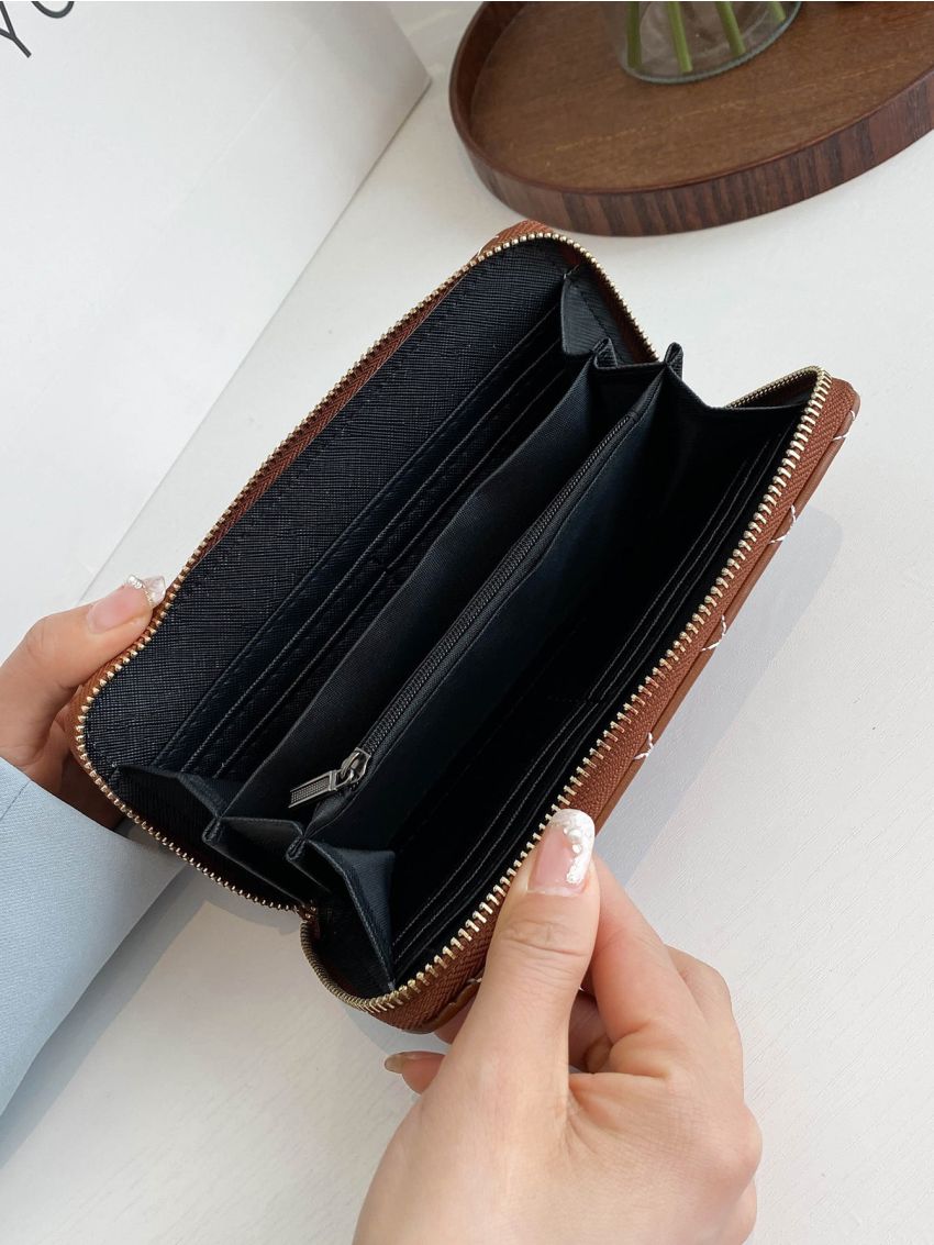 Minimalist Quilted Long Wallet