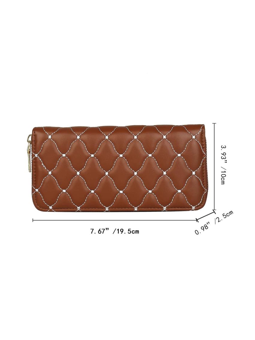 Minimalist Quilted Long Wallet