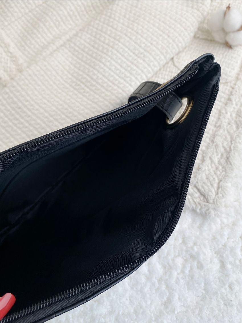 Crocodile Embossed Square Bag