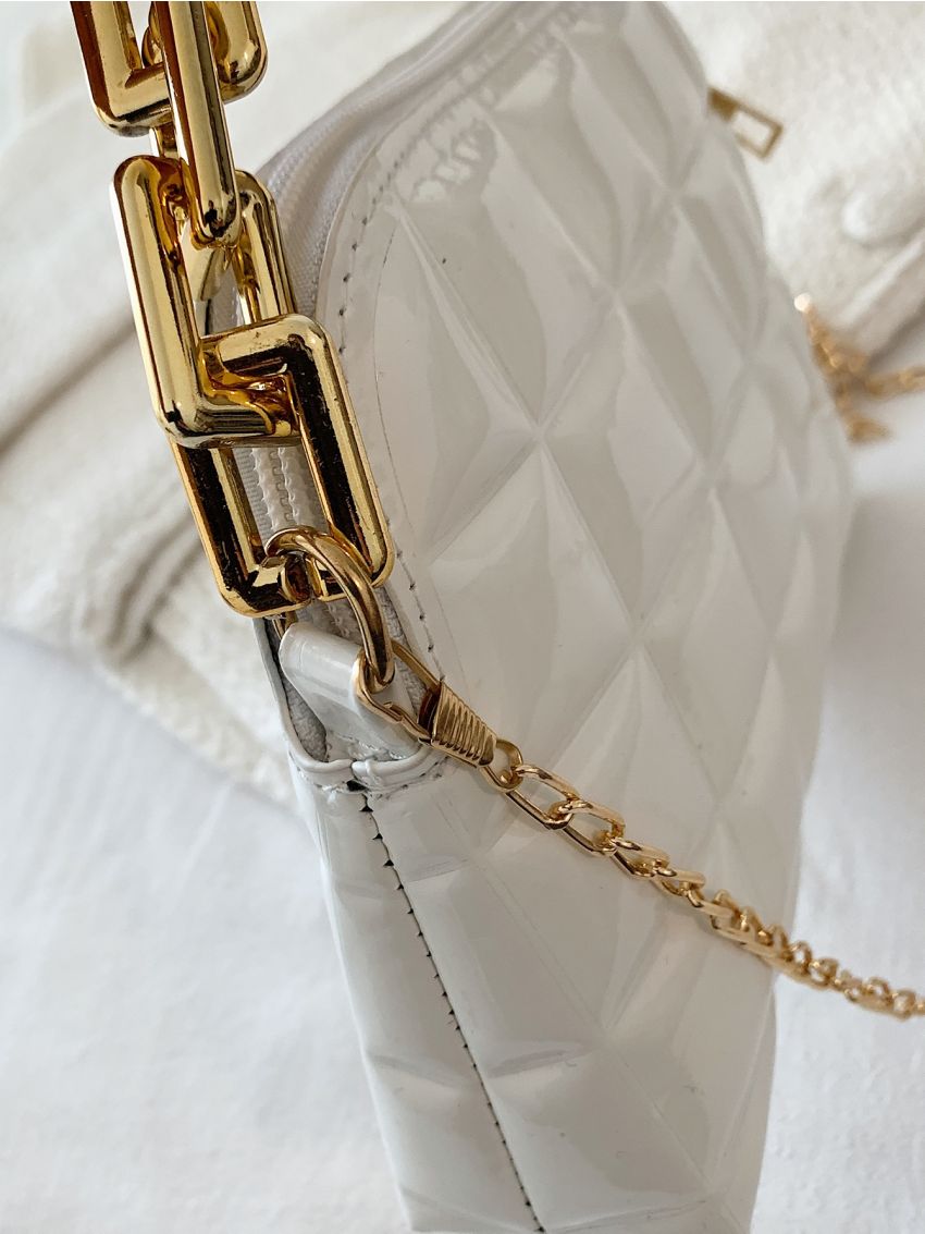 Geometric Embossed Chain Dome Bag