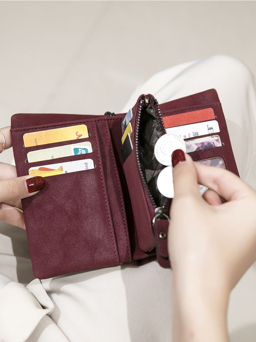 Stitch Detail Small Wallet