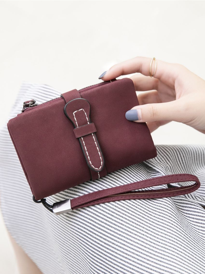 Stitch Detail Small Wallet