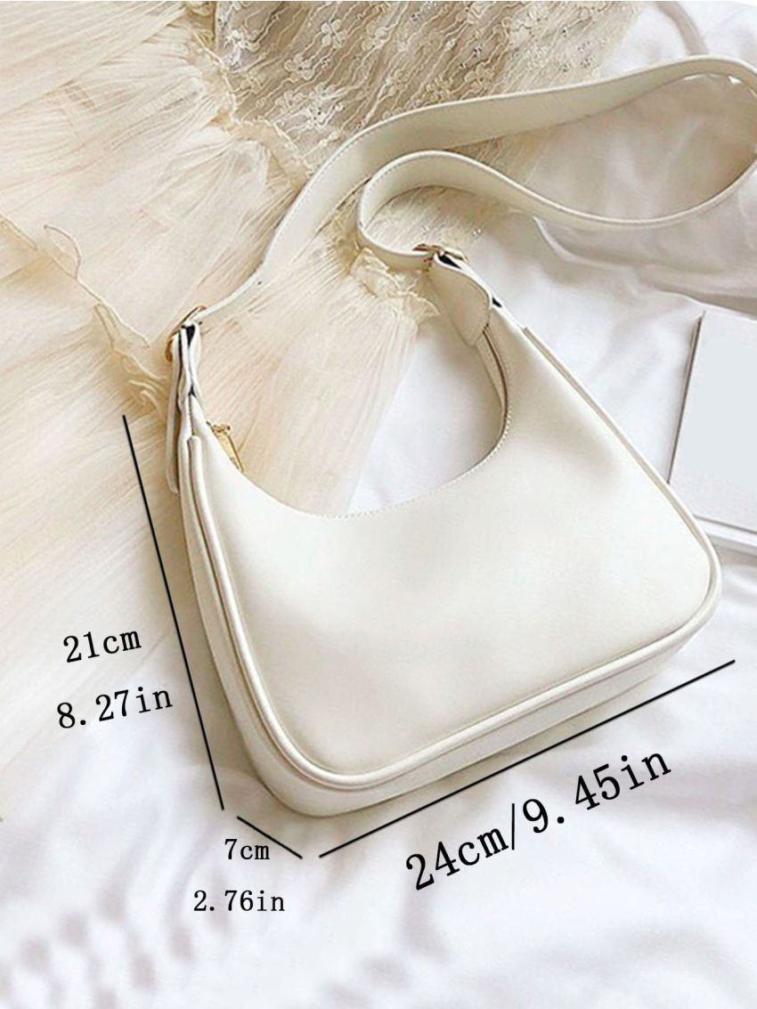 Minimalist Zipper Hobo Bag