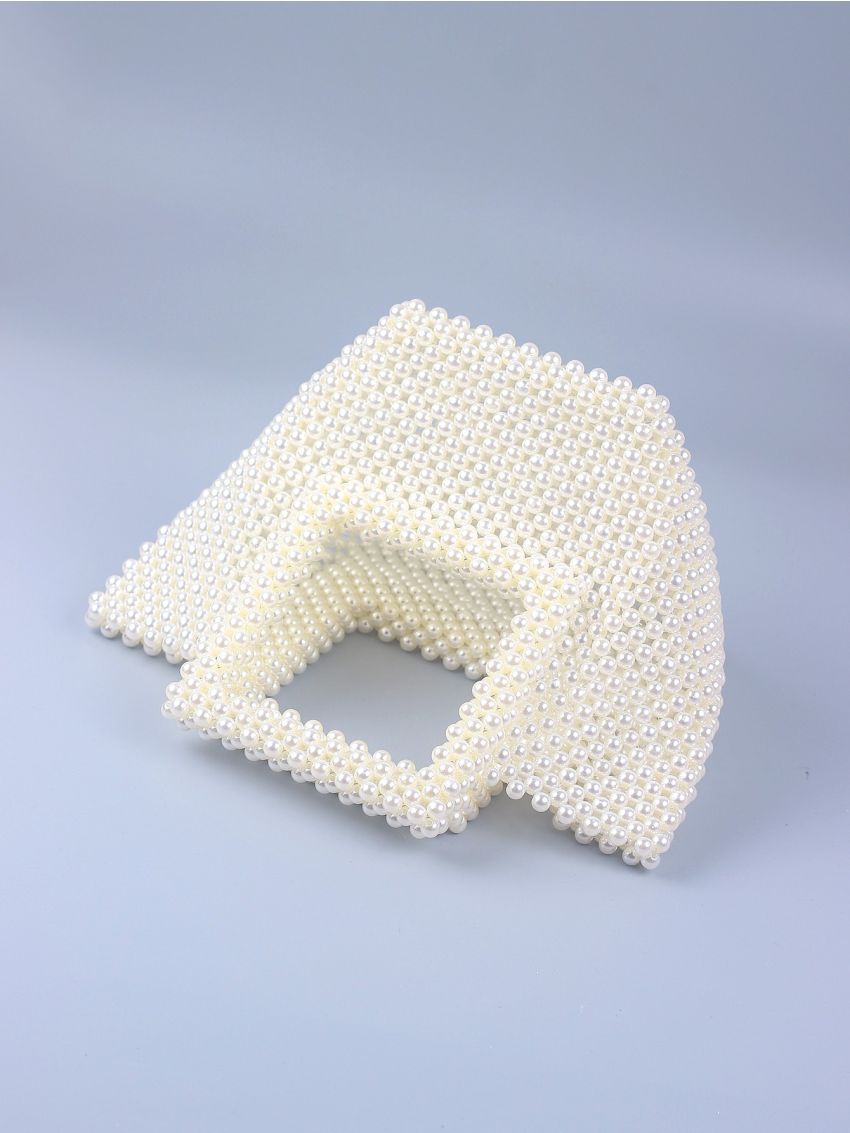 Mini Faux Pearl Decor Bucket Bag